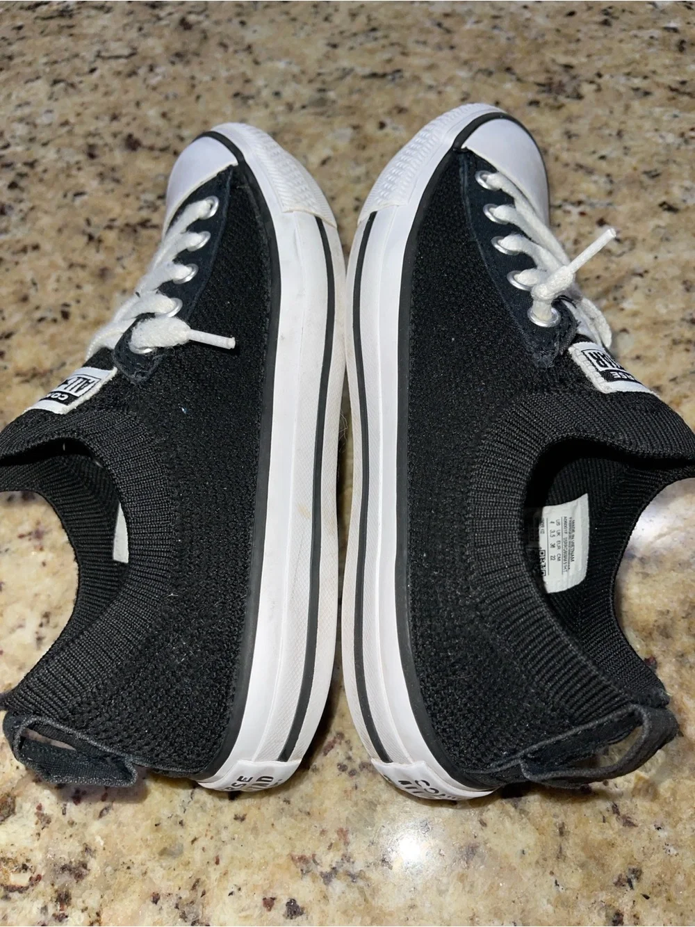 Converse Knit Black and White Low Top Sneakers